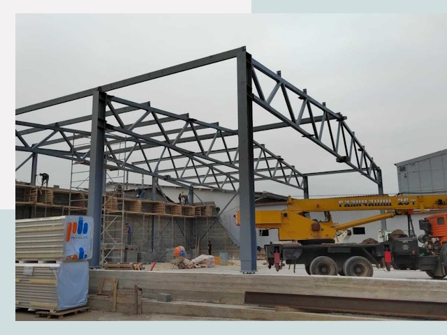 Строительство цехов в Колпино