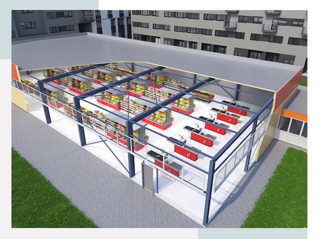 Строительство магазинов в Колпино от 619 руб. за м²