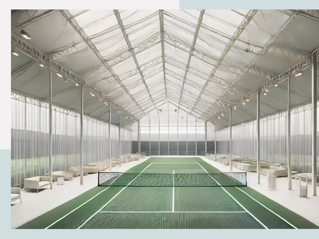 Строительство теннисных кортов в Колпино