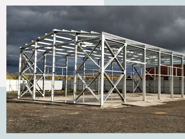 Двускатные ангары в Колпино от 619 руб. за квадрат