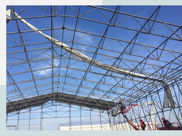 Шатровые ангары от 619 руб. в Колпино и Ленинградской области