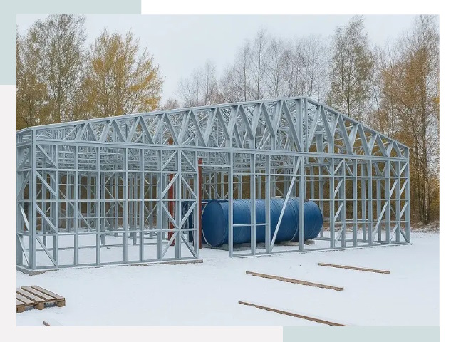 Металлические ангары в Колпино