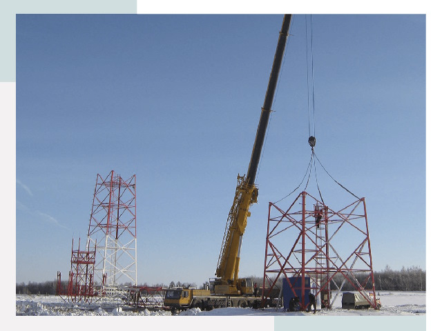 Монтаж вышек связи в Колпино