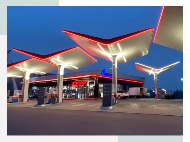 Навесы для АЗС в Колпино