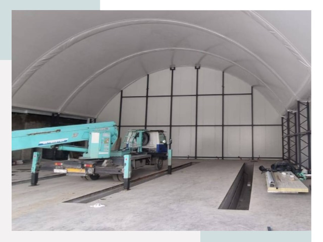 Внутреннее оснащение ангаров в Колпино